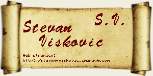 Stevan Višković vizit kartica